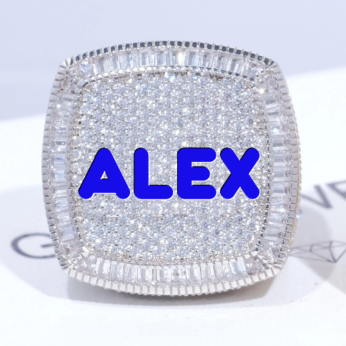CUSTOM LETTER 3D ICED RING