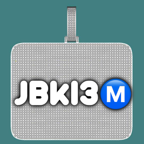 CUSTOM LETTER NECKLACE 3D BIG SQUARE