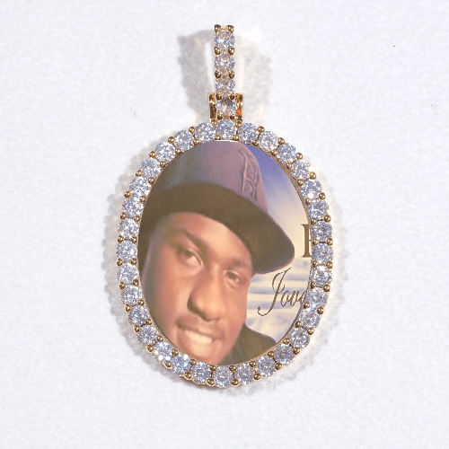 3D Oval Custom Picture Pendant