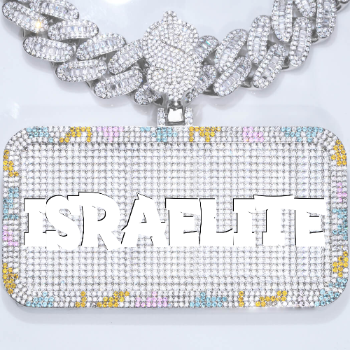 CUSTOM LETTER NECKLACE 3D COLORFUL SQUARE
