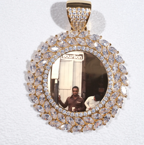 Large 3D Wheat Ear Custom Picture Pendant