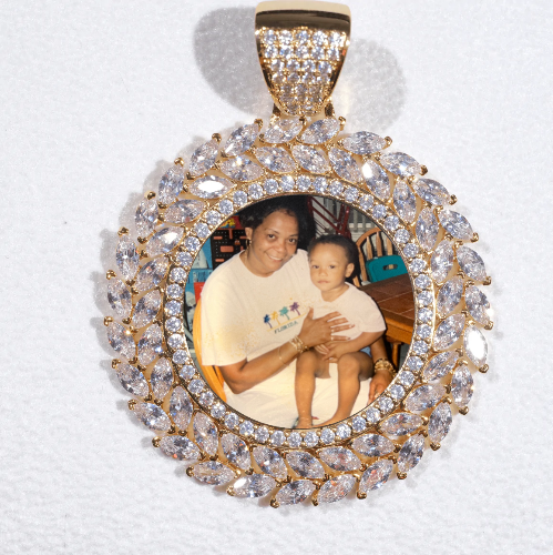 Large 3D Wheat Ear Custom Picture Pendant