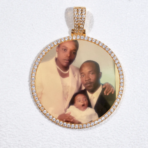 MEDIUM 3D CIRCLE CUSTOM PICTURE PENDANT