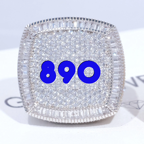 CUSTOM LETTER 3D ICED RING