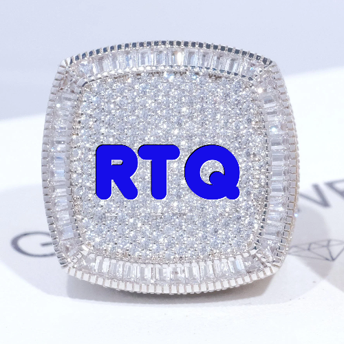 CUSTOM LETTER 3D ICED RING