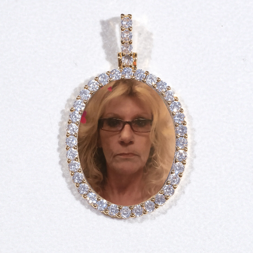 3D Oval Custom Picture Pendant