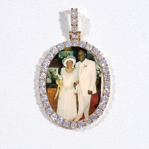 3D Oval Custom Picture Pendant