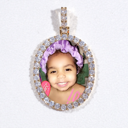 3D Oval Custom Picture Pendant