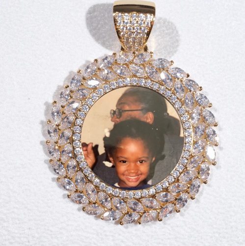 Large 3D Wheat Ear Custom Picture Pendant