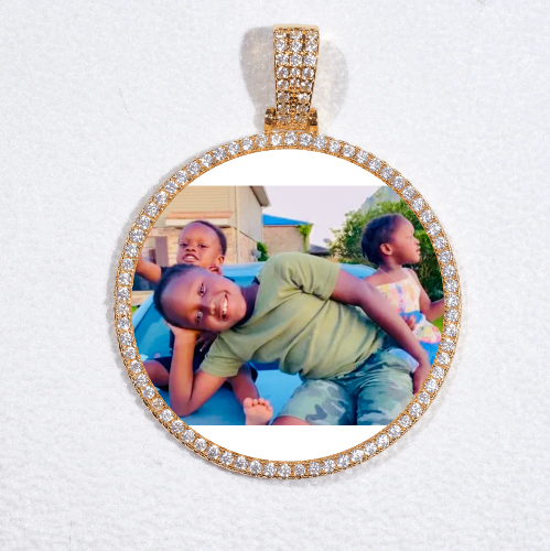MEDIUM 3D CIRCLE CUSTOM PICTURE PENDANT
