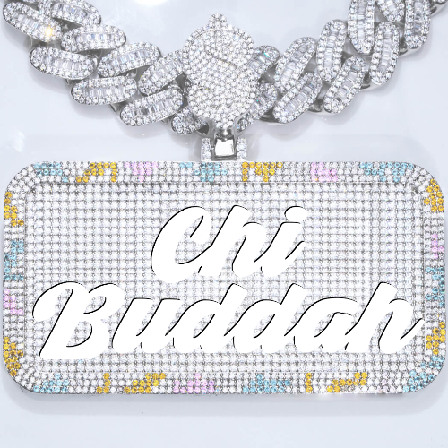CUSTOM LETTER NECKLACE 3D COLORFUL SQUARE