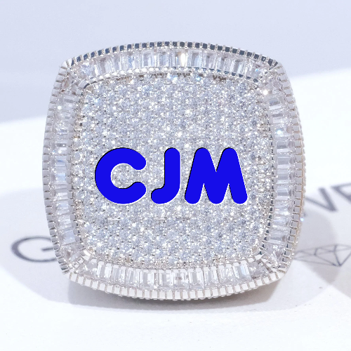 CUSTOM LETTER 3D ICED RING