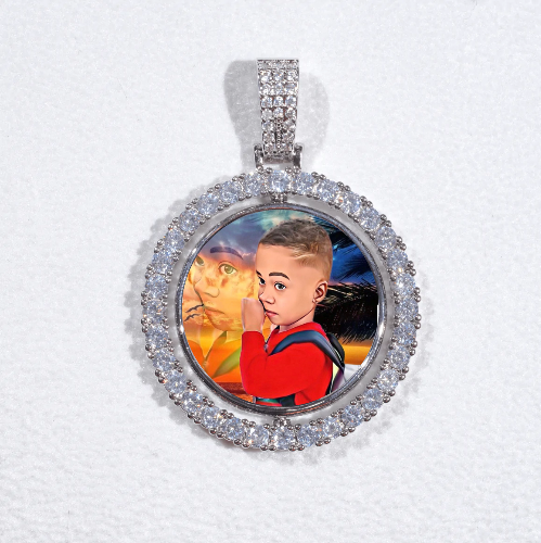 3D Spinning 2-Faced Custom Picture Pendant