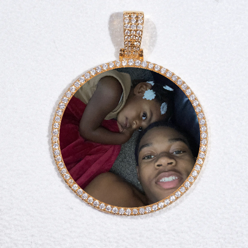 MEDIUM 3D CIRCLE CUSTOM PICTURE PENDANT