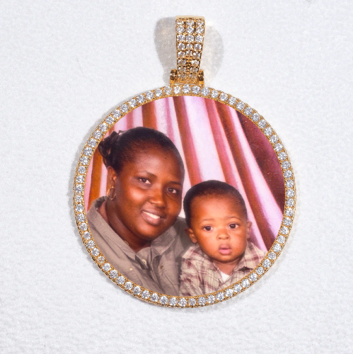 MEDIUM 3D CIRCLE CUSTOM PICTURE PENDANT