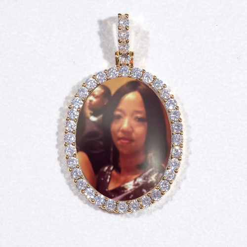 3D Oval Custom Picture Pendant