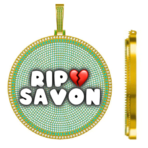 CUSTOM LETTER NECKLACE 3D BIG DISC