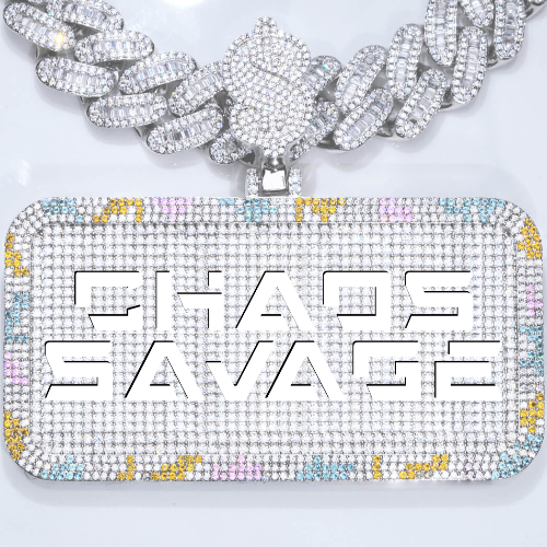 CUSTOM LETTER NECKLACE 3D COLORFUL SQUARE