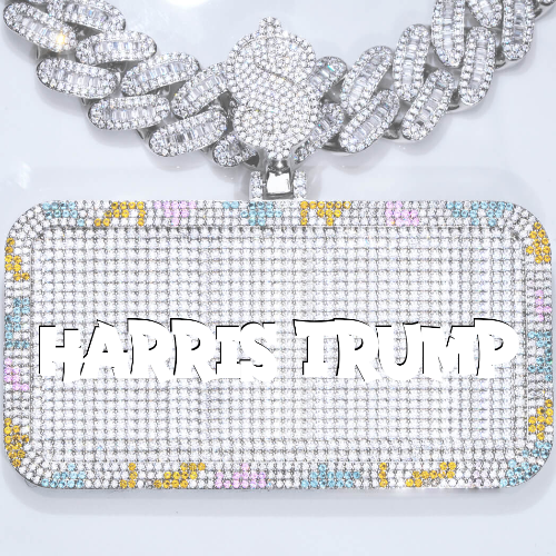 CUSTOM LETTER NECKLACE 3D COLORFUL SQUARE