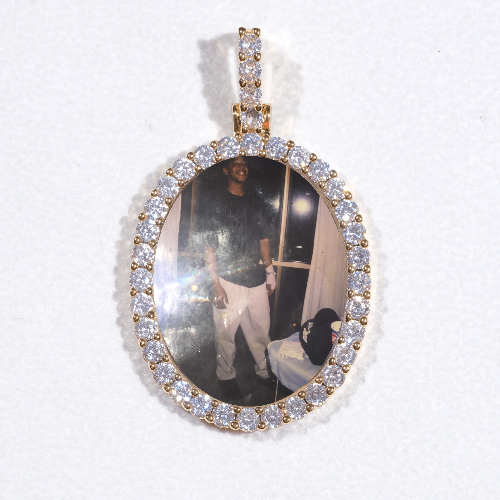 3D Oval Custom Picture Pendant