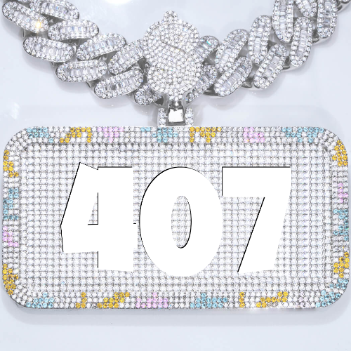 CUSTOM LETTER NECKLACE 3D COLORFUL SQUARE