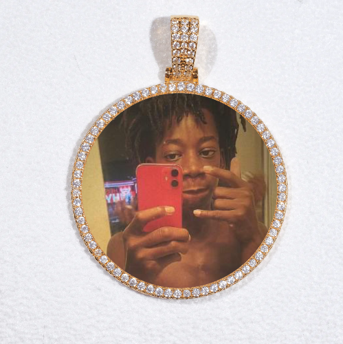 MEDIUM 3D CIRCLE CUSTOM PICTURE PENDANT