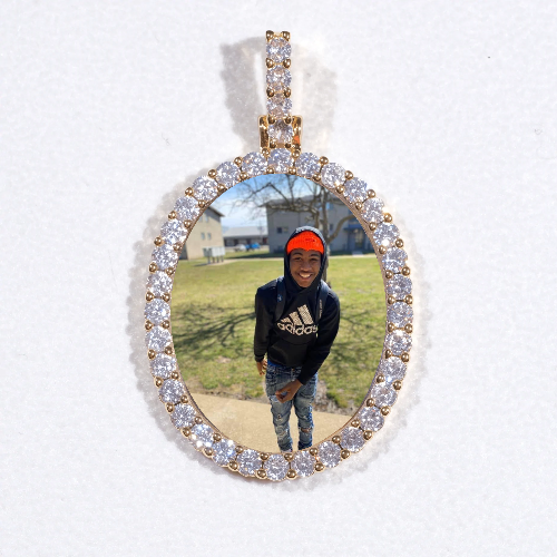 3D Oval Custom Picture Pendant