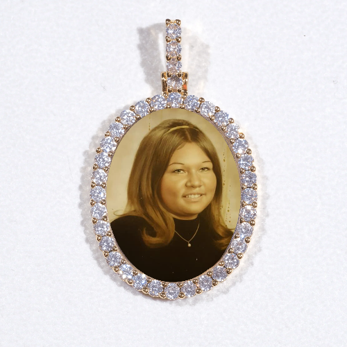 3D Oval Custom Picture Pendant