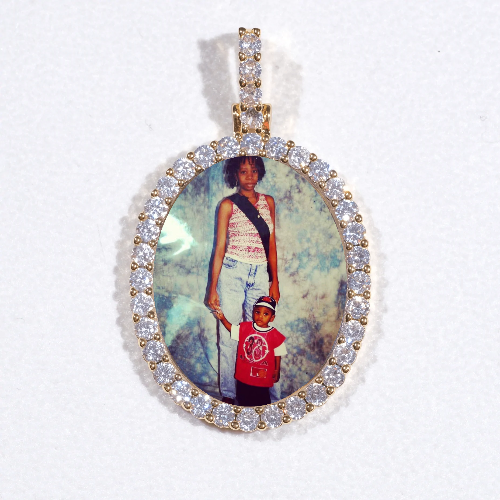 3D Oval Custom Picture Pendant