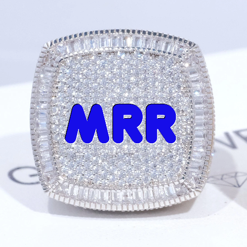 CUSTOM LETTER 3D ICED RING