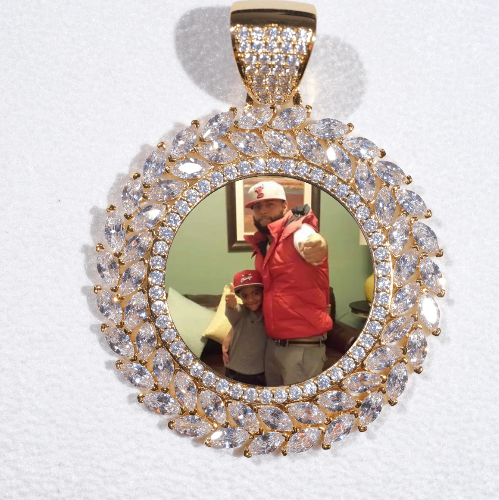 Large 3D Wheat Ear Custom Picture Pendant
