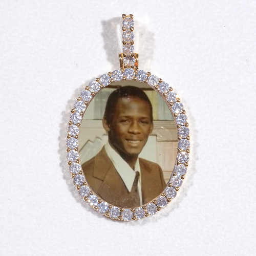 3D Oval Custom Picture Pendant