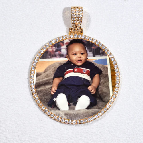 MEDIUM 3D CIRCLE CUSTOM PICTURE PENDANT