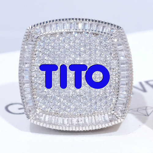 CUSTOM LETTER 3D ICED RING