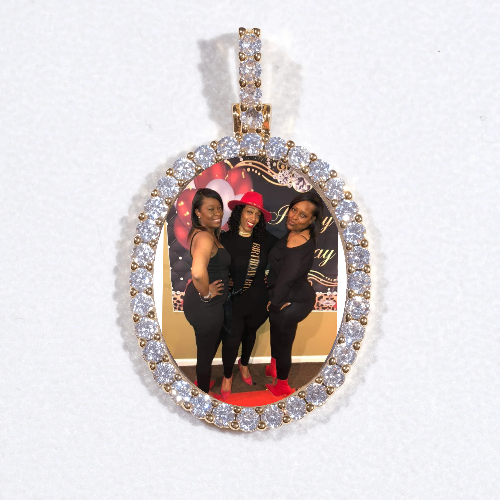 3D Oval Custom Picture Pendant