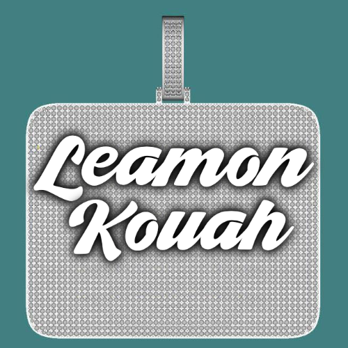 CUSTOM LETTER NECKLACE 3D BIG SQUARE