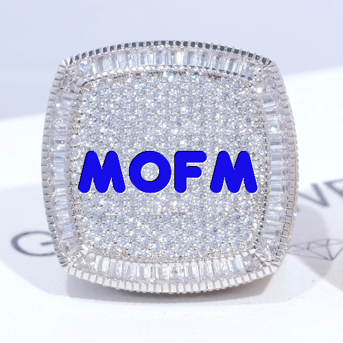 CUSTOM LETTER 3D ICED RING