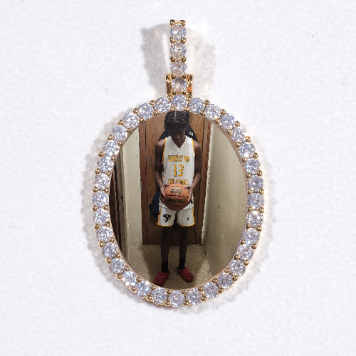 3D Oval Custom Picture Pendant