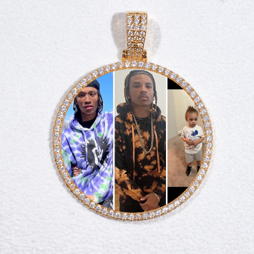 MEDIUM 3D CIRCLE CUSTOM PICTURE PENDANT