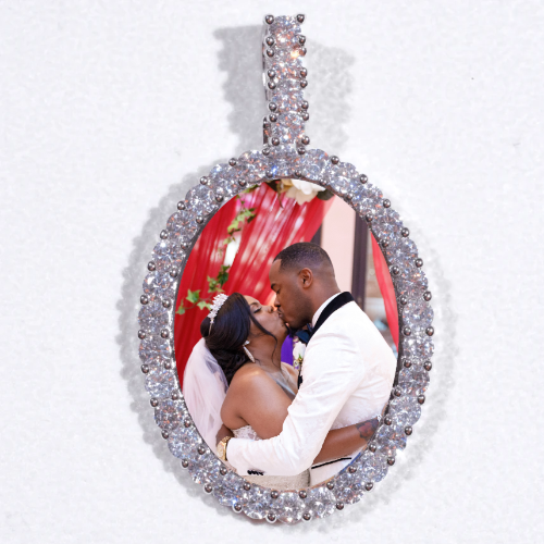 Large 3D Oval Custom Picture Pendant