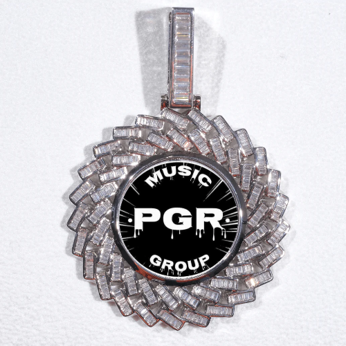 Large 3D Baguette Custom Picture Pendant