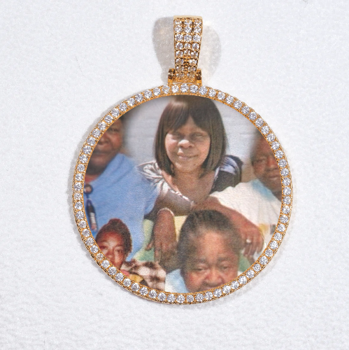 MEDIUM 3D CIRCLE CUSTOM PICTURE PENDANT