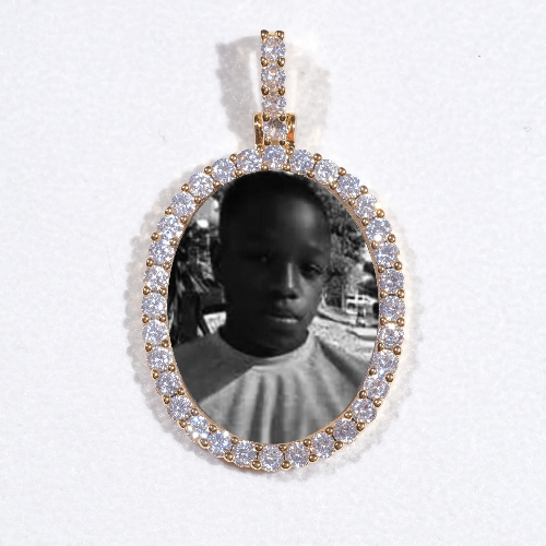 3D Oval Custom Picture Pendant