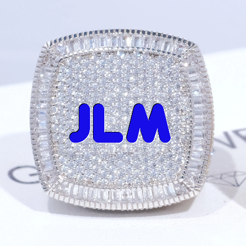 CUSTOM LETTER 3D ICED RING