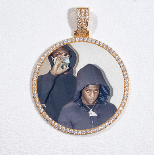 MEDIUM 3D CIRCLE CUSTOM PICTURE PENDANT