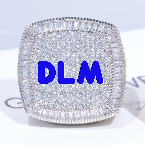 CUSTOM LETTER 3D ICED RING