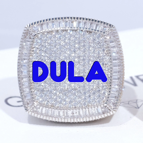 CUSTOM LETTER 3D ICED RING