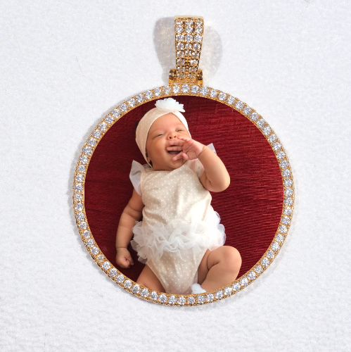 MEDIUM 3D CIRCLE CUSTOM PICTURE PENDANT