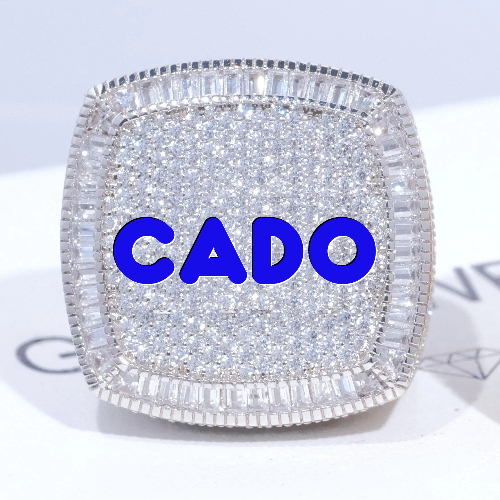 CUSTOM LETTER 3D ICED RING