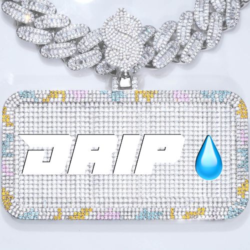 CUSTOM LETTER NECKLACE 3D COLORFUL SQUARE